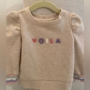Janie and Jack Voila fleece sweater